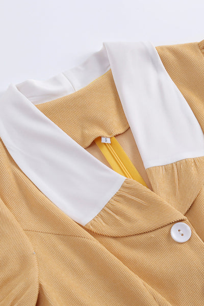 Vintage Midi Šaty S Krátkym Rukávom