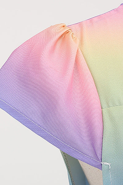 Dúhové Šaty V Štýle Vintage 50. Rokov