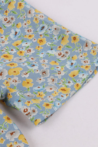 Trapézové Šaty S Kvetinovou Potlačou Z 50. Rokov