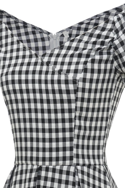 Vintage Check Midi Šaty