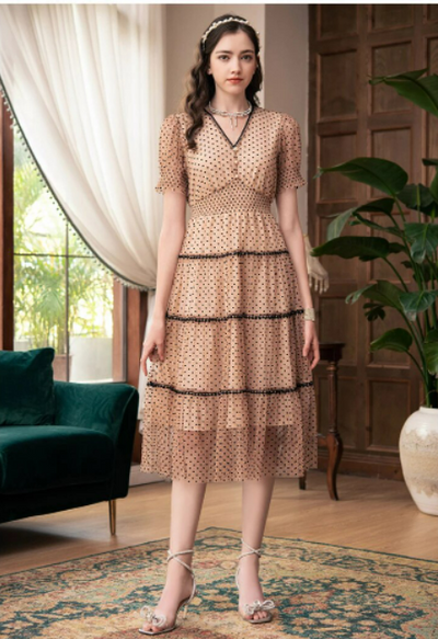 Šampanské Vintage Šaty Zo 40. Rokov