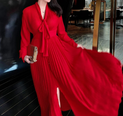 Vintage Červené Šaty Zo 40. Rokov S Vysokým Pásom