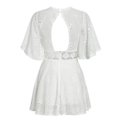 Drobné Biele Hippie Šaty Zo 70. Rokov