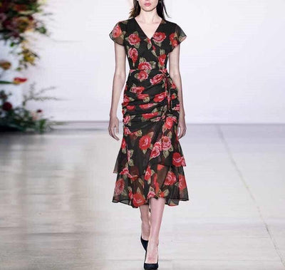 Čierno-Červené Šaty Zo 40. Rokov