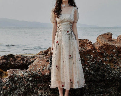 Béžové Šaty 40. Rokov 50. Rokov