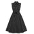 Americké Vintage Čierne Šaty Z 50. Rokov S Bielymi Bodkami