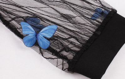 Šaty Pin Up Blue Butterflies Z 50. Rokov
