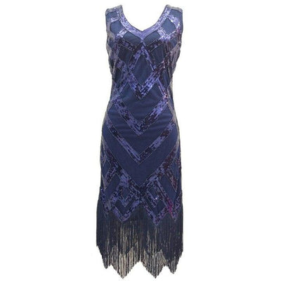 Vintage Modré Šaty Z 20. Rokov