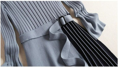 Modré Asymetrické Šaty Zo 40. Rokov