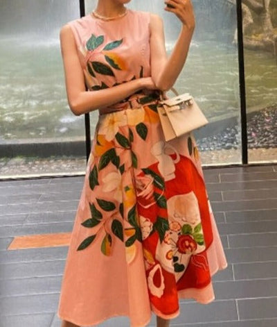 Ružové Kvetinové Šaty Zo 40. Rokov