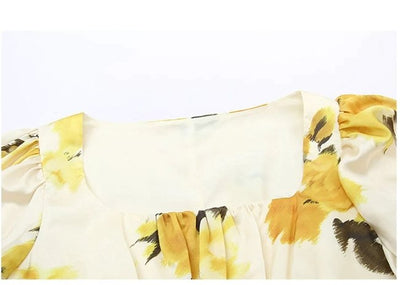 Žlté Daisy Šaty Zo 40. Rokov