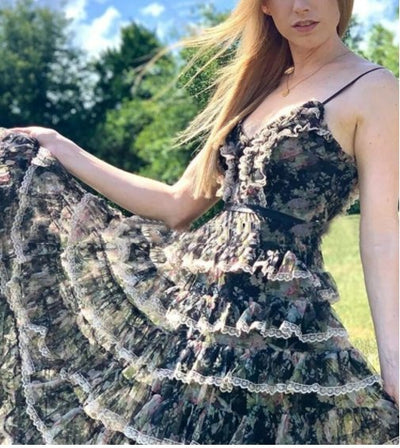 Čierne Kvetinové Šaty Zo 40. Rokov