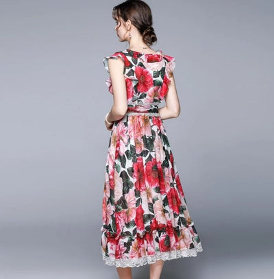 Ružové Šaty S Krátkym Rukávom Zo 40. Rokov