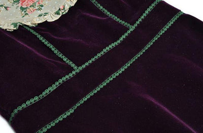 Kvetinové Zamatové Šaty Zo 40. Rokov