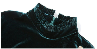 Zelené Zamatové Šaty Zo 40. Rokov