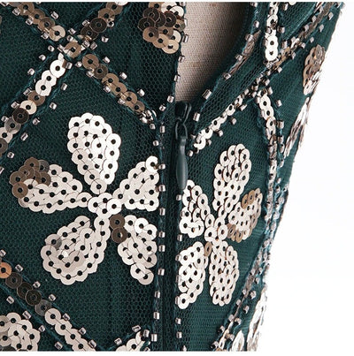 Šaty Charleston Z 20. Rokov – Zelené A Zlaté