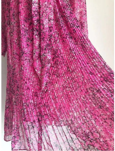 Vintage Ružové Kvetinové Slávnostné Šaty