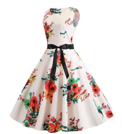 Béžovo-Ružové Vintage Rozšírené Šaty