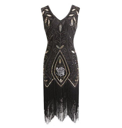 Dámske Čierne Šaty 20. Rokov