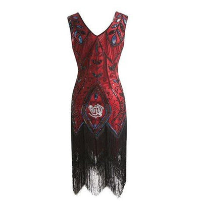 Dámske Červené Šaty 20. Rokov