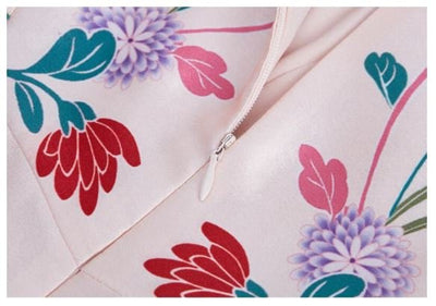 Ružové Kvetinové Šaty 40. Rokov