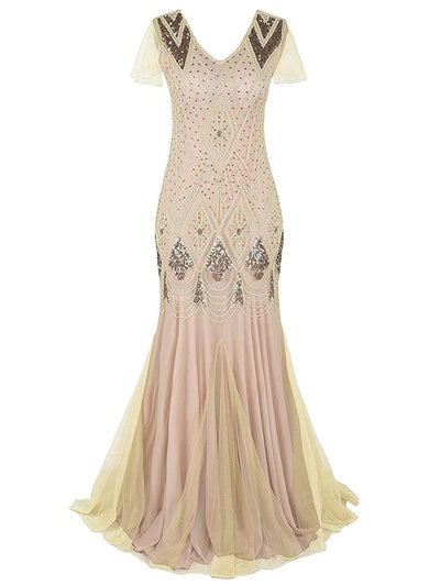 Ivory Haute Couture Dlhé Šaty Gatsby