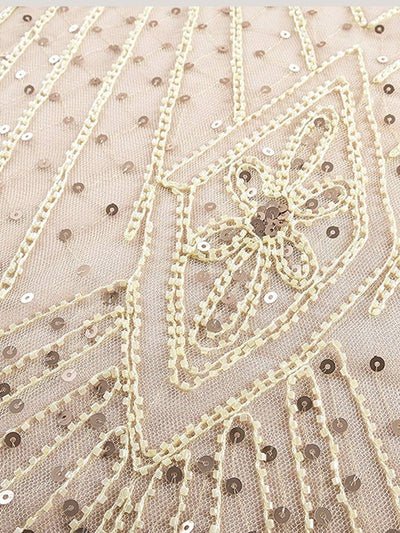 Ivory Haute Couture Dlhé Šaty Gatsby