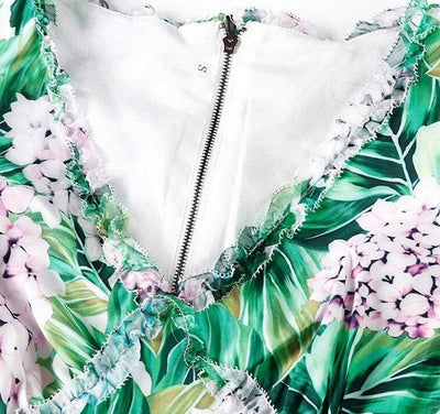 Vintage Potlač Šaty