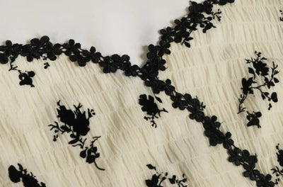 Vintage Khaki Kvetinové Dlhé Šaty