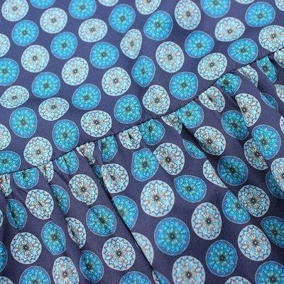 Modré Vintage Maxi Šaty