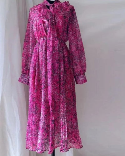 Retro Fialové Čipkované Šaty