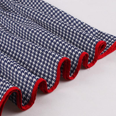 Modré Vintage Šaty So Zásterou