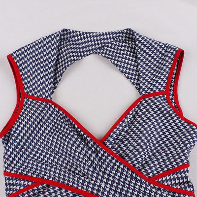 Modré Vintage Šaty So Zásterou