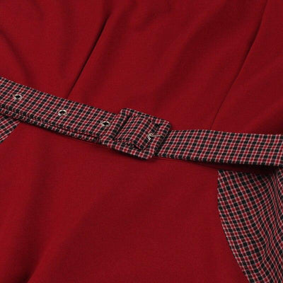 Trapézové Šaty 50. Rokov Burgundsko