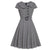 Vintage Šaty Z 50. Rokov Sivé, Krátke Rukávy