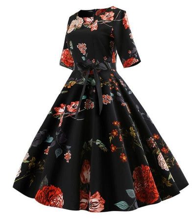 Vintage Kvetinové Šaty Z 50. Rokov