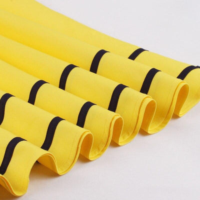 Vintage Námornícke A Žlté Šaty Z 50. Rokov