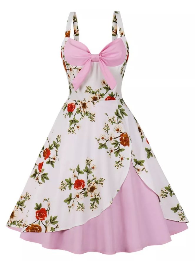 Vintage Ružové Šaty Z 50. Rokov