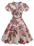 Vintage Šaty S Béžovými Kvetmi Zo 60. Rokov