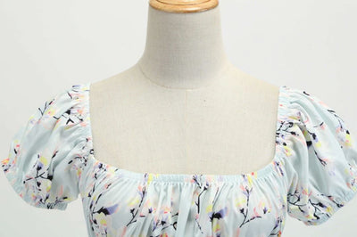 Vintage Modré Kvetinové Šaty Zo 60. Rokov