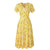 Vintage Šaty So Žltými Kvetmi Zo 40. Rokov