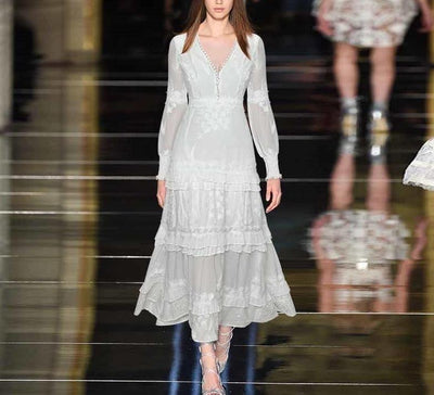 Vintage Šaty S Bielym Lampášom Zo 40. Rokov