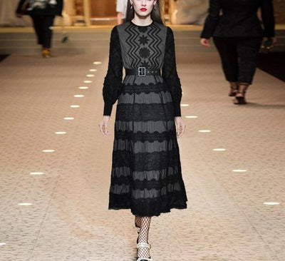 Vintage Šaty S Lampášovým Rukávom Zo 40. Rokov