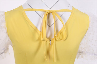 Vintage Žlté Šaty Z 50. Rokov