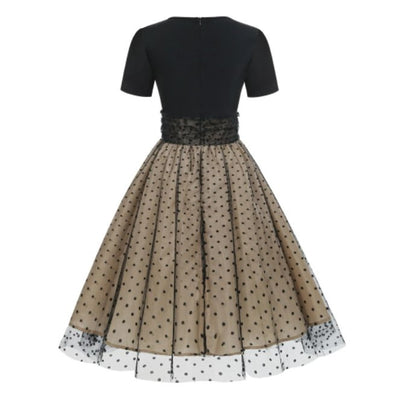 Preppy Vintage Šaty Čierne