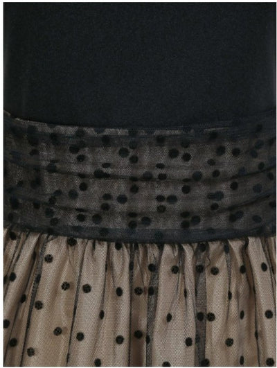 Preppy Vintage Šaty Čierne