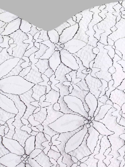 Vintage Biele Šaty S Výšivkou