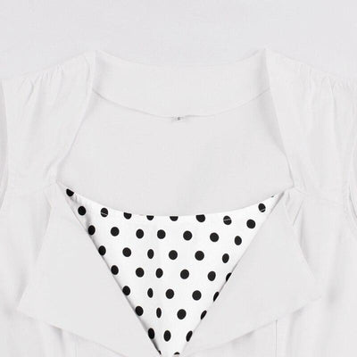 Vintage Biele Rockabilly Šaty