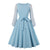 Vintage Šaty S Nebeskou Modrou Výšivkou