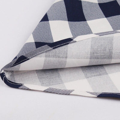 Vintage Kárované Bavlnené Šaty